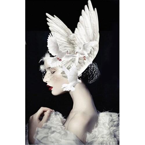 5d DIY Diamond Painting Full Drill Round Rhinestones Diamond Mosaic Cross Stitch Kits Diamond Embroidery Beauty Girl