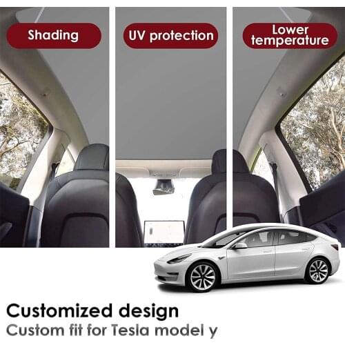 Car Sunroof Sunshade Net Auto Accessories Skylight Protective Cover UV Heat Insulation Blind Shading For Tesla Model Y Model 3