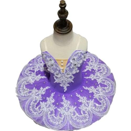 PurpleProfessional Ballet Tutu For Child Kids Swan Ballet Costume Adult Women Girls Halloween Costume Ballerina Tutu Dress Girls