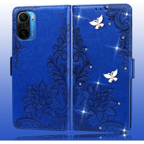 Poco F3 Case Flip Holder Leather Bling Cover for Xiaomi Pocophone Poco F3 F 3 Soft Silicone Shockproof Coque Redmi K40 Pro Case