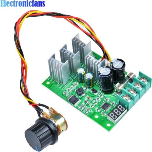DC6-60V 30A PWM Motor Speed Controller Module Dimmer Current Regulator With Display