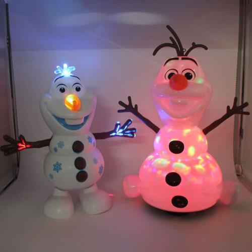 Disney Frozen 2 Robots Snowman Olaf Electric Toys Dance Moves Light Music Cartoon Plastic Toy Boys Girls Christmas Gifts