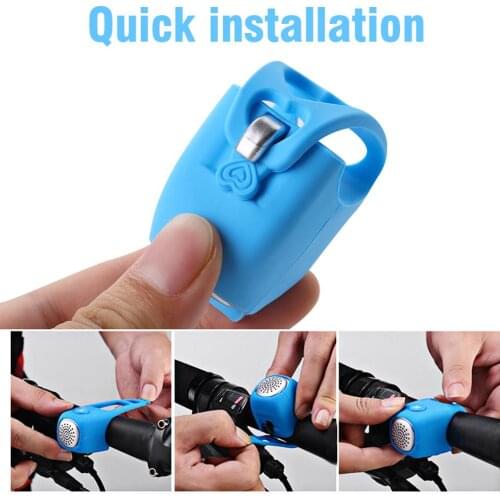 Electric Cycling Bells 110 dB Horn Rainproof MTB Bicycle Handlebar Bell Silica Gel Shell Ring Bell Bicycle Accessories