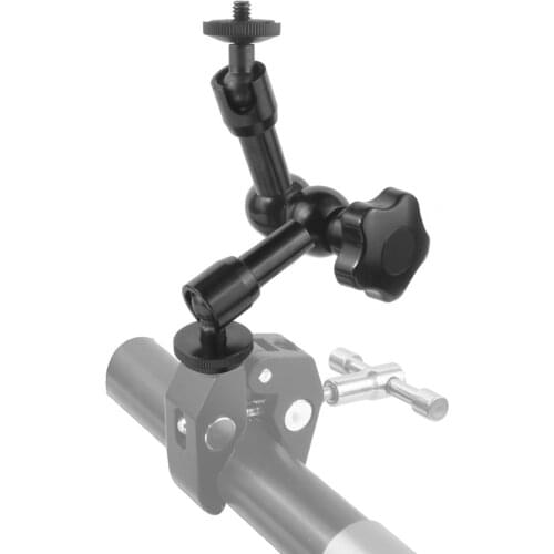 F14412 Friction Articulating Magic Arm Bracket 7" Inch Hot Shoe Connector 1/4" Screw for DSLR Camera LCD Monitor LED Light +FS