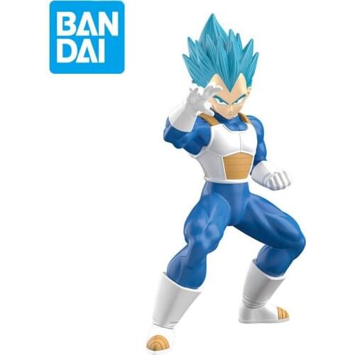 Bandai Genuine Dragon Ball Z ENTRY GRADE Anime Figures Blue Vegeta PVC Action Figure Collections Assemble Model Toys Kids Gifts