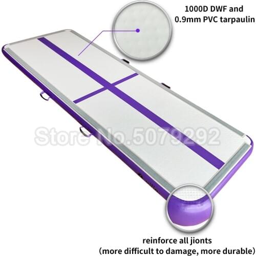 Purple Color Inflatable Airtrack With Free Pump DWF 3M Air Track For Gymnastics Mini Size Air Track Mat/Tumbling Mat Cheap