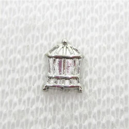 Hot Selling 20pcs/lot Birdcage Floating Charms Living Glass Memory Lockets Floating Charms DIY Jewelry Accessory