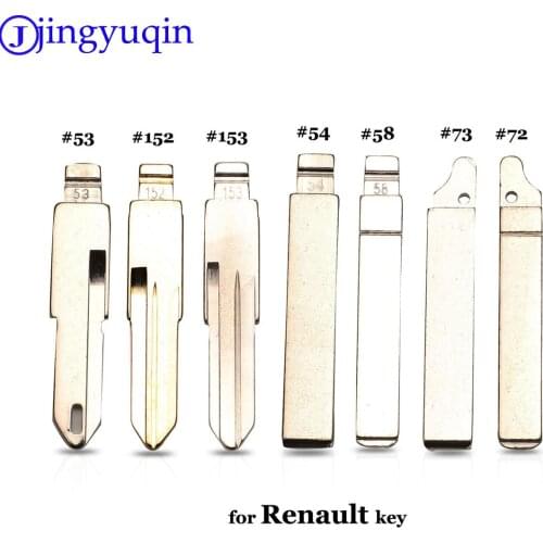 Jingyuqin 10p #53 #54 #58 #72 #73 #152 #153 Remote Key Blade Blank For Lada Renault Megan Dacia Clio Duster KD VAC102 VA2 HU83
