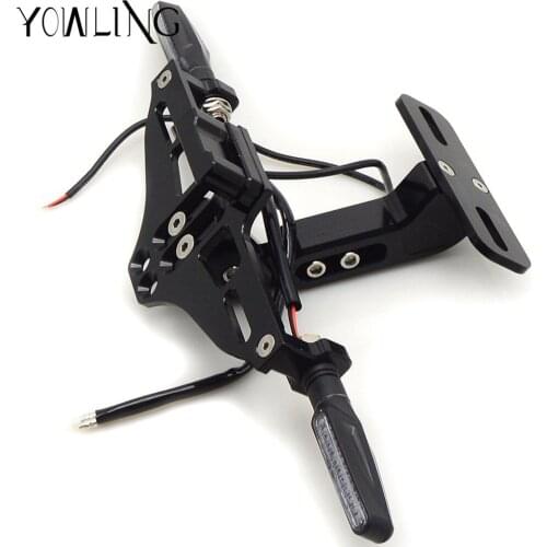 Motorcycle Adjustable Angle License Number Plate Frame Holder Bracket For 1190 Adventure R 1290 SupeR R GT 200 RC200