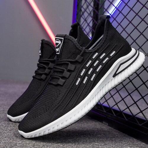 New Men Mesh Stripe Sneakers Designer Running Shoes Summer Breathable Lace-up Sports Shoes Zapatos De Hombre Chunky Sneakers