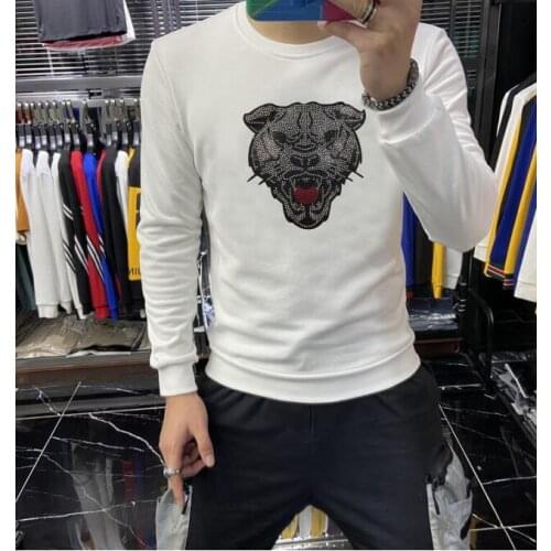 Cool Diamonds Sweatshirt Men Unisex Funny Cartoon hoodies Hot drill Hip Hop Top Tees Male