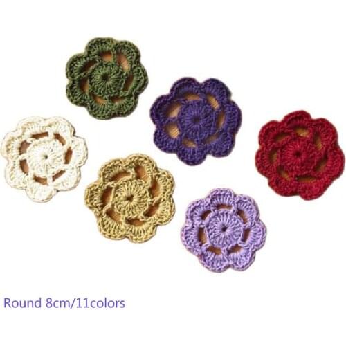 Lace cotton HOT placemat cup coaster mug holder kitchen Christmas table place mat cloth round Crochet drink doilies dining pad