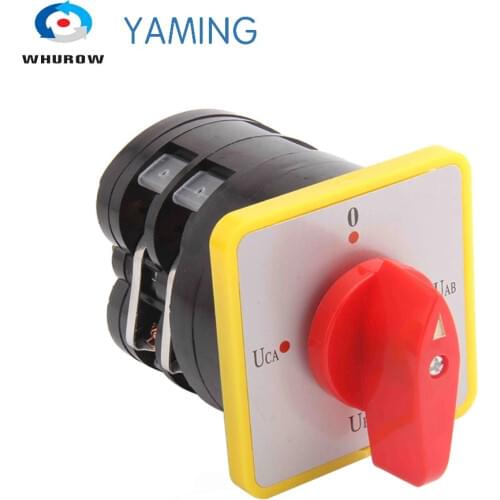 LW5-16YH2/2 transfer switch 16A 2 poles 4 position control motor circuit changeover rotary switch silver contact