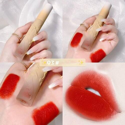 6 Colors Matte Velvet Lip Glaze Waterproof Lasting Lip Stick Not Easyto Fade Lip Gloss Women Red Lipstick Makeup Cosmetic Korea