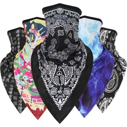 Multifunctional Triangle Scarf mascarillas Buffs Motorcycle Cycling Bandanas Hiking Camping Fishing Neck Warmer Gaiter Face Mask