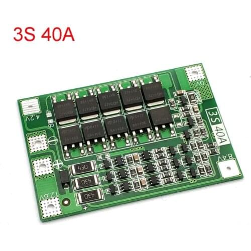 3S 40A Li-ion Lithium Battery Charger Lipo Cell Module PCB BMS Protection Board For Drill Motor 12.6V With Balance