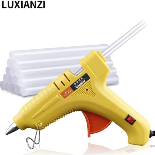 LUXIANZI 40W/60W/80W/120W Hot Melt Glue Gun Set With 7/11mm Glue Sticks High Temp Electric Heater Repair DIY Tool Mini Guns