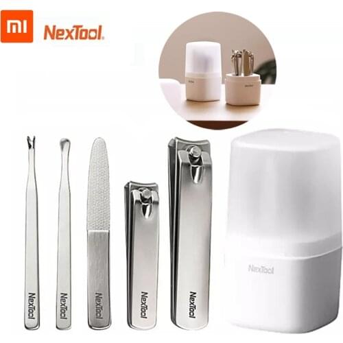 Nextool Nail Clipper Set Nail Stainless Steel Dead Skin Push Ear Scoop Nail File With Storage Box Manicure Beauty Tools
