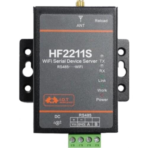 Single serial port RS485 to WIFI server HF2211S IOT device server Support TCP/UDP/Telnet /Modbus TCP Protocol