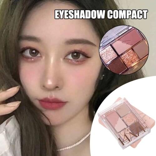 6 Colors Eyeshadow Palette Highlight Shimmering Naturally Long Lasting No Smudging Eye Shadow Maquillaje