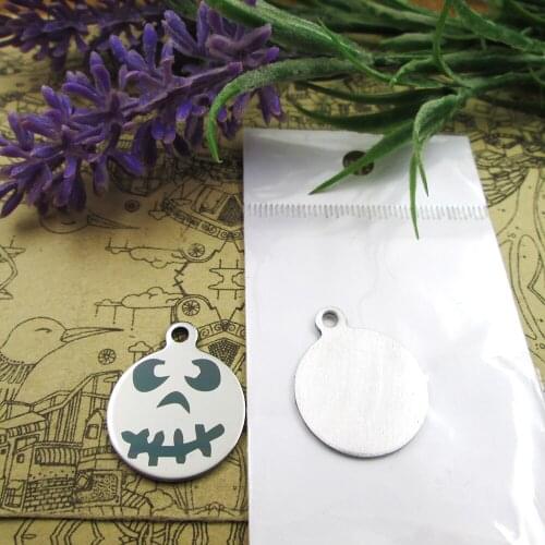20pcs--"Jack Skellington faces14 "stainless steel charms more style for choosing DIY Charms pendants for necklace
