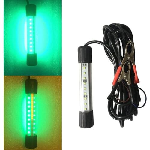 12V 30W LED Green Underwater Submersible Night Fishing Light Attracts Prawns Collecting Fish Finder Lamp