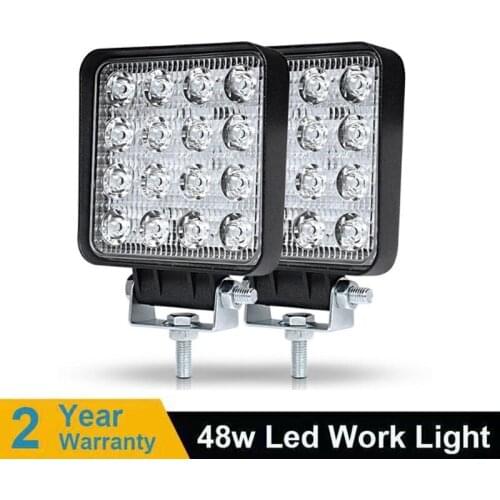 Work LED Light Bar 27W 42W 48W Car Light Bright Beam 12v 24v Led For Jeep ATV UAZ SUV 4WD 4x4 Truck Tractor Off-road Spot Light