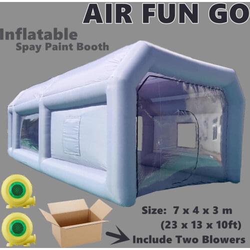 Factory Price 7x4x3m Gray Inflatable Paint-Booth Air Spay Paint Tent Indoor/Outdoor Portable Spray Booths For Sale