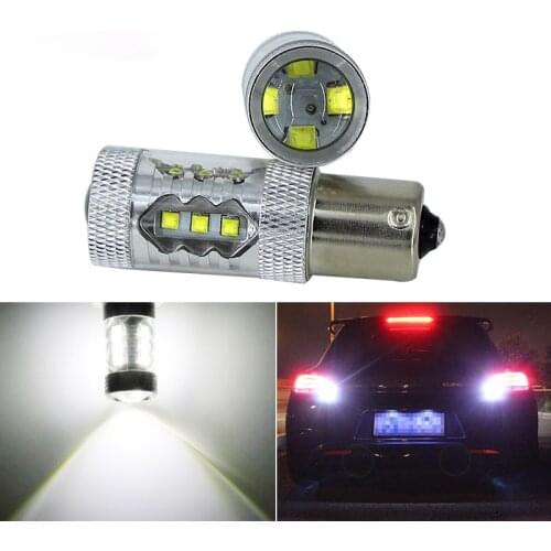 2x Car LED Lamp 1156 P21W BA15S XBD Chips Backup Reverse Light Bulb for Volkswagen VW jetta Passat B1 B2 B4 B3 B5 B6 T4 T5