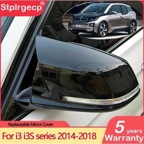 2014-2018 BMW i3 i3S series replace ABS horn bright black black mirror cover 2013 2014 2015 2016 2017 2018