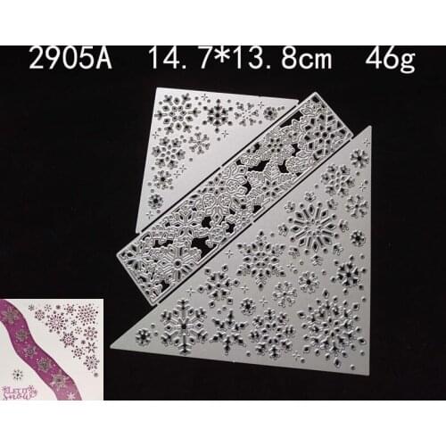 2021 New Triangle Snowflake Metal Cutting Dies DIY Scrapbooking Embossing Paper Photo Frame Stamps Craft Template Mould Stencils