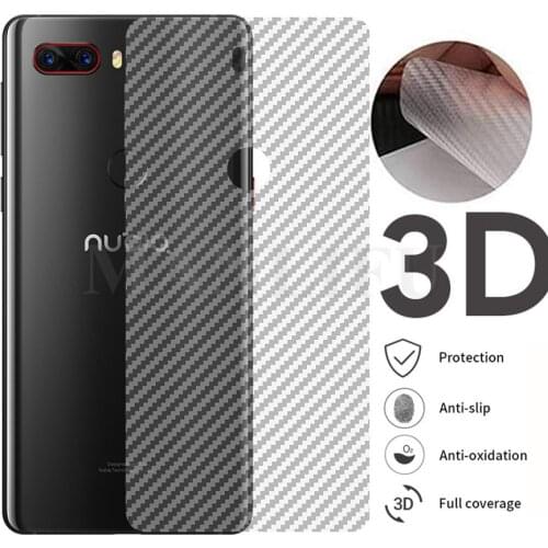 5Pcs 3D Guard Carbon Fiber Back Protective Film For ZTE nubia Z17 Z11 Z18 minis Z17 M2 Lite Axon 7 Matte Clear Screen Protector