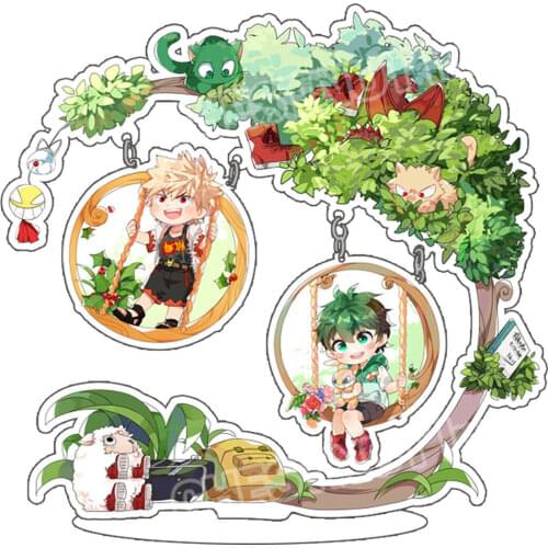 Acrylic stand Figure display Anime my hero academia scene Izuku Bakugou Shoto