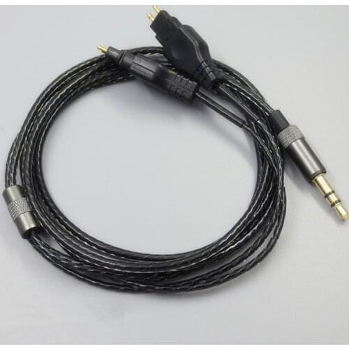 1.2 M 2 M Replacement Audio Cable for Sennheiser HD414 HD650 HD600 HD580 HD25 Headphones Durable Black 23 AugT0
