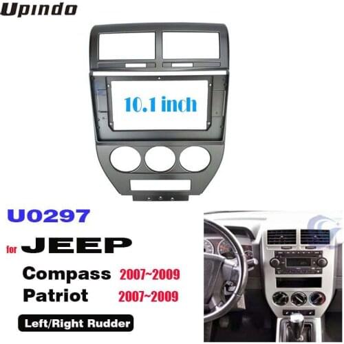 2 Din 10.1 Inch Car Radio Plastic Fascia Panel Frame for JEEP Compass Patriot 2007-2009 Installation GPS Mp5 Dash Mount Kit