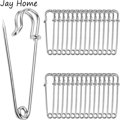 15/5PCS Large Heavy Duty Metal Safety Pins Brooch Pins Fastening Jewellery Sewing Clothing Holder Clasp Clothing Fabric Craft
