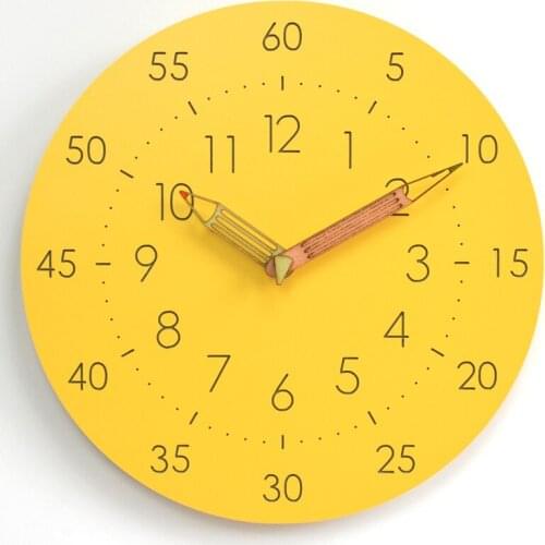 Wooden wall clock modern design silent classic simple wall clock kids bedroom fun creative Reloj Pared Wall Clocks BG50WW