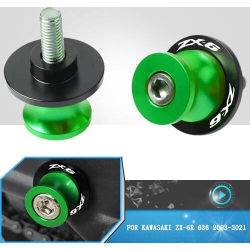 For KAWASAKI ZX-6R ZX6R ZX 6R 636 2003-2021 2020 2019 2018 2017 2016 Motorcycle Accessories CNC Swingarm Spools Slider Swing 8MM