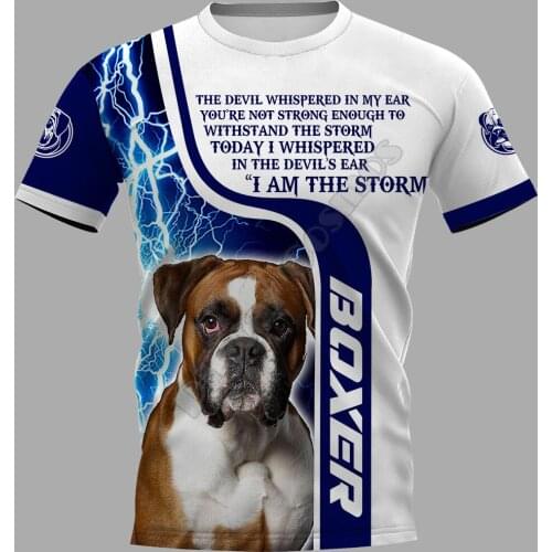 PLstar Cosmos Boxer 3D Printed t-shirt Harajuku Streetwear T shirts Funny Animal Men For Women Short Sleeve style-1