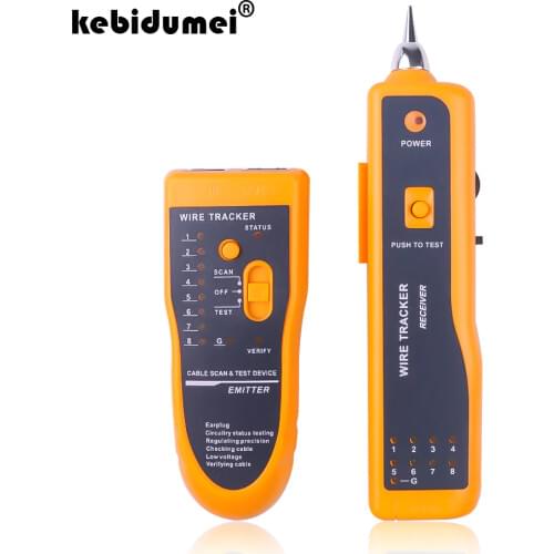Kebidumei RJ11 RJ45 Cat5 Cat6 Telephone Wire Tracker Tracer Toner Ethernet LAN Network Cable Tester Detector Line Finder