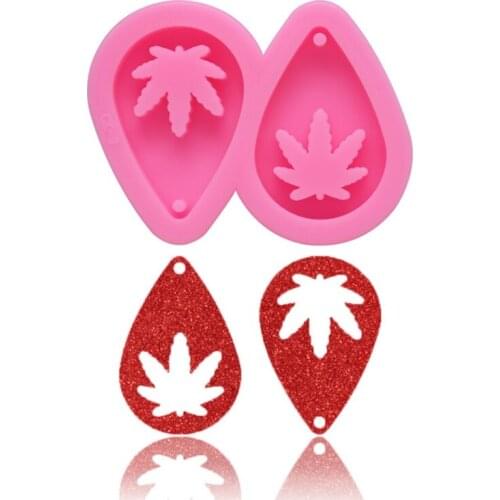 Crystal Epoxy Resin Mold Comma Period/Maple Leaf Keychain Casting Silicone Mould DIY Crafts Jewelry Pendant Making Tools