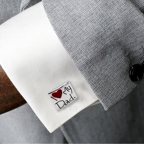 Fashion Cufflinks Men I Love Dad Father Gift Cufflinks Low Price High Quality Perfect Choice