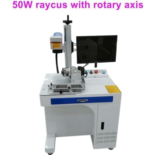 20w 30w 50w Desktop Metal Fiber Laser Marking Machine With Ce Certificate with rotary