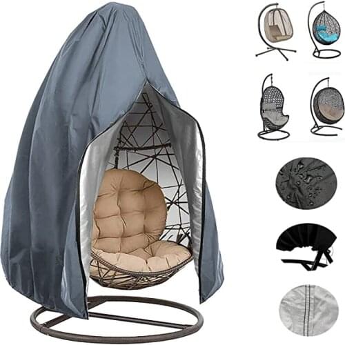 210D Rainproof Rattan Swing Cover Outdoor Garden Swing Chair Dust Cover Swings Protective Case Black Gray Green Large Size