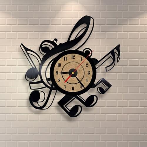 2021 New Vinyl Wall Clock Novelty Living Room Vintage Retro Vinyl Wall Clock Musical Themes CD Record Clock 3D Home Decor Watch