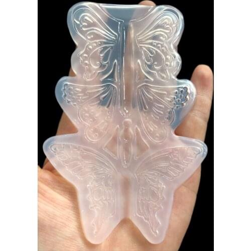 New mirror crystal gel mold butterfly ancient style hollow crystal hand-made jewelry pendant 16640