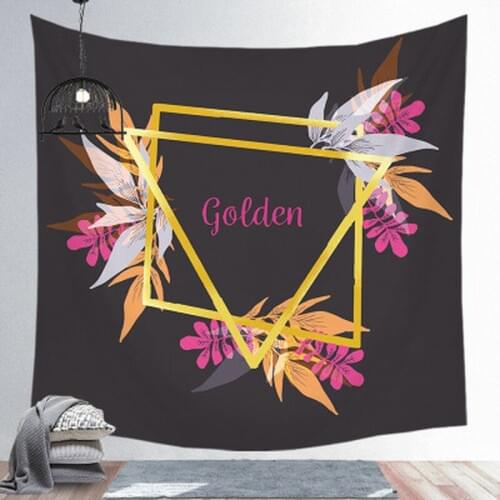 Hanging Fabric Decorative Background Wall Square Beach Towel Printed Wall Blanket Ins Nordic Style Tropical Green Tapestry Home