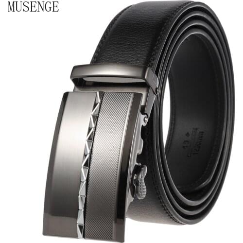 Real Leather Belt Men 2021 High Quality Mens Belts Luxury Brand Mens Leather Automatic Business Jeans Designer Waist Black