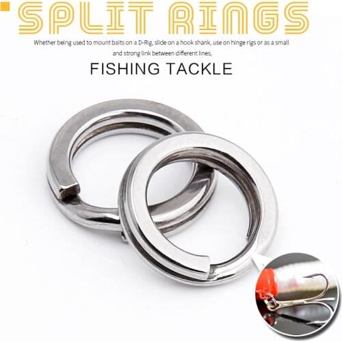 Stainless Steel Fishing Split Rings Lure Solid Ring Loop For Blank Crank Bait Tool Kit Metal Key Holder Split Rings 50/200pcs