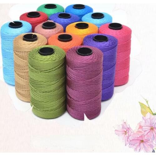 2PCS Silk Twisted String Handmade Crochet DIY Hat Crochet Shoes Cushion Doll Line Medium Thickness Wool Wool Yarn